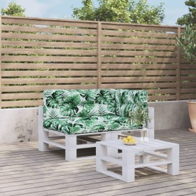 Cojines para palets 3 unidades tela estampado de hojas by vidaXL, Cushions for chairs and sofas - Ref: Foro24-3217131, Price:...