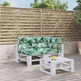 Cojines para palets 3 unidades tela estampado de hojas by vidaXL, Cushions for chairs and sofas - Ref: Foro24-3217131, Price:...