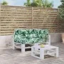 Cojines para palets 3 unidades tela estampado de hojas by vidaXL, Cushions for chairs and sofas - Ref: Foro24-3217131, Price:...
