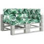 Palettenkissen, 3 Stück, Blattmuster-Stoff von vidaXL, Kissen für Stühle und Sofas - Ref: Foro24-3217131, Preis: 98,48 €, Rab...
