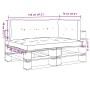 Palettenkissen, 3 Stück, Blattmuster-Stoff von vidaXL, Kissen für Stühle und Sofas - Ref: Foro24-3217131, Preis: 98,48 €, Rab...