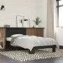 Engineered wood and black metal bed frame 90x200 cm by vidaXL, Beds and slatted bases - Ref: Foro24-845742, Price: 95,25 €, D...