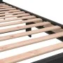 Engineered wood and black metal bed frame 90x200 cm by vidaXL, Beds and slatted bases - Ref: Foro24-845742, Price: 95,25 €, D...
