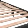 Engineered wood and black metal bed frame 100x200 cm by vidaXL, Beds and slatted bases - Ref: Foro24-845737, Price: 80,56 €, ...