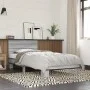 Sonoma gray metal engineered wood bed frame 100x200 cm by vidaXL, Beds and slatted bases - Ref: Foro24-845740, Price: 79,93 €...