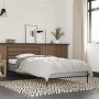 Sonoma-graues Metall-Holzwerkstoff-Bettgestell, 90 x 190 cm von vidaXL, Betten und Lattenroste - Ref: Foro24-845630, Preis: 7...