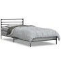 Sonoma-graues Metall-Holzwerkstoff-Bettgestell, 90 x 190 cm von vidaXL, Betten und Lattenroste - Ref: Foro24-845630, Preis: 7...