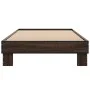 Bettgestell aus Holzwerkstoff, Eiche, braunes Metall, 100 x 200 cm von vidaXL, Betten und Lattenroste - Ref: Foro24-845871, P...