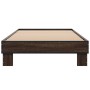 Estructura cama madera ingeniería metal marrón roble 100x200 cm de vidaXL, Camas y somieres - Ref: Foro24-845871, Precio: 70,...
