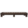 Estructura cama madera ingeniería metal marrón roble 100x200 cm de vidaXL, Camas y somieres - Ref: Foro24-845871, Precio: 70,...