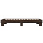 Estructura cama madera ingeniería metal marrón roble 90x190 cm de vidaXL, Camas y somieres - Ref: Foro24-845886, Precio: 67,1...