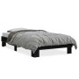 Engineered wood and black metal bed frame 100x200 cm by vidaXL, Beds and slatted bases - Ref: Foro24-845867, Price: 70,45 €, ...