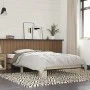 Sonoma oak metal engineered wood bed frame 90x200 cm by vidaXL, Beds and slatted bases - Ref: Foro24-845873, Price: 66,24 €, ...
