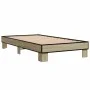 Sonoma oak metal engineered wood bed frame 90x200 cm by vidaXL, Beds and slatted bases - Ref: Foro24-845873, Price: 66,24 €, ...