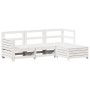 Juego de sofás de jardín 4 pzas madera maciza de pino blanco by vidaXL, Garden sets - Ref: Foro24-3250769, Price: 306,57 €, D...