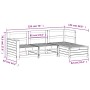 Juego de sofás de jardín 4 pzas madera maciza de pino blanco by vidaXL, Garden sets - Ref: Foro24-3250769, Price: 306,57 €, D...