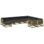 Set de sofás jardín 10 pzas con cojines madera pino impregnada by vidaXL, Garden sets - Ref: Foro24-3299643, Price: 963,45 €,...