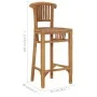 Taburete de cocina de madera maciza de teca de vidaXL, Taburetes de cocina - Ref: Foro24-49428, Precio: 168,52 €, Descuento: %