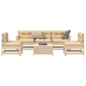 Juego de sofás de jardín 6 piezas madera maciza de pino by vidaXL, Garden sets - Ref: Foro24-3250748, Price: 327,98 €, Discou...