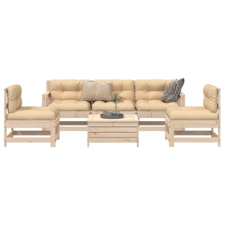 Juego de sofás de jardín 6 piezas madera maciza de pino by vidaXL, Garden sets - Ref: Foro24-3250748, Price: 332,34 €, Discou...