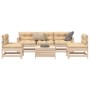 Juego de sofás de jardín 6 piezas madera maciza de pino by vidaXL, Garden sets - Ref: Foro24-3250748, Price: 332,34 €, Discou...