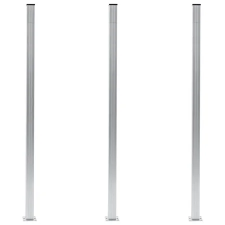 Fence posts 3 units aluminum 185 cm by vidaXL, fence posts - Ref: Foro24-49077, Price: 198,29 €, Discount: %