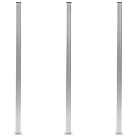Postes de valla 3 unidades aluminio 185 cm de vidaXL, Postes de cerca - Ref: Foro24-49077, Precio: 202,08 €, Descuento: %