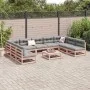 Set de sofás de jardín 10 pzas con cojines madera abeto Douglas by vidaXL, Garden sets - Ref: Foro24-3299598, Price: 877,87 €...