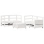 Gartensitzgruppe 5-teilig Massivholz Kiefer Weiß von vidaXL, Gartensets - Ref: Foro24-3250813, Preis: 364,89 €, Rabatt: %