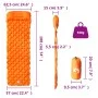 Aufblasbare Campingmatratze mit Kissen für eine Person, orange. von vidaXL, Schlafmatten - Ref: Foro24-4007109, Preis: 32,84 ...