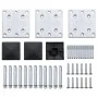 Postes de valla 3 unidades aluminio 185 cm de vidaXL, Postes de cerca - Ref: Foro24-49077, Precio: 198,11 €, Descuento: %