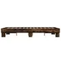 Estructura cama madera ingeniería metal roble ahumado 140x190cm de vidaXL, Camas y somieres - Ref: Foro24-845899, Precio: 96,...