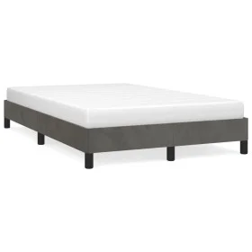 Dark gray velvet bed frame 120x190 cm by vidaXL, Beds and slatted bases - Ref: Foro24-3269626, Price: 101,14 €, Discount: %