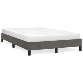 Estructura de cama terciopelo gris oscuro 120x190 cm