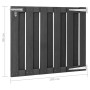 Puerta de jardín de WPC gris 100x80 cm