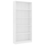 5-tier white plywood shelf 80x24x175cm by vidaXL, Bookcases and shelves - Ref: Foro24-800918, Price: 121,87 €, Discount: %