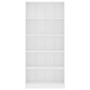 5-tier white plywood shelf 80x24x175cm by vidaXL, Bookcases and shelves - Ref: Foro24-800918, Price: 121,87 €, Discount: %