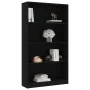 4-stöckiges Regal aus schwarzem Sperrholz 80x24x142 cm von vidaXL, Bücherregale und Regale - Ref: Foro24-800910, Preis: 62,59...