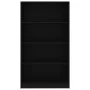4-stöckiges Regal aus schwarzem Sperrholz 80x24x142 cm von vidaXL, Bücherregale und Regale - Ref: Foro24-800910, Preis: 62,59...