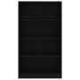 4-stöckiges Regal aus schwarzem Sperrholz 80x24x142 cm von vidaXL, Bücherregale und Regale - Ref: Foro24-800910, Preis: 65,44...
