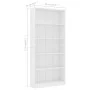 5-stöckiges Regal aus weißem Sperrholz, 80 x 24 x 175 cm von vidaXL, Bücherregale und Regale - Ref: Foro24-800918, Preis: 119...