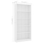 5-stöckiges Regal aus weißem Sperrholz, 80 x 24 x 175 cm von vidaXL, Bücherregale und Regale - Ref: Foro24-800918, Preis: 121...