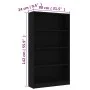4-stöckiges Regal aus schwarzem Sperrholz 80x24x142 cm von vidaXL, Bücherregale und Regale - Ref: Foro24-800910, Preis: 62,59...