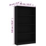 4-stöckiges Regal aus schwarzem Sperrholz 80x24x142 cm von vidaXL, Bücherregale und Regale - Ref: Foro24-800910, Preis: 65,44...
