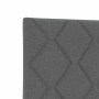 Estructura de cama con cabecera Gris oscuro 160 x 200 cm tela