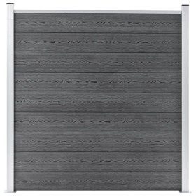 Valla de jardín de WPC gris 180x186 cm de vidaXL, Paneles de vallas - Ref: Foro24-49067, Precio: 302,80 €, Descuento: %
