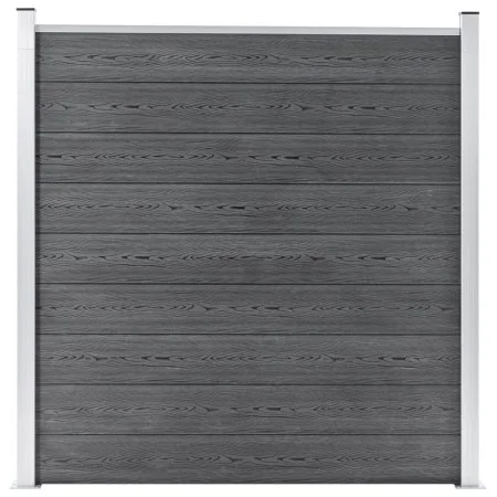 Valla de jardín de WPC gris 180x186 cm de vidaXL, Paneles de vallas - Ref: Foro24-49067, Precio: 483,52 €, Descuento: %