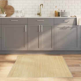Quadratischer Bambus-Teppich in hellem Naturfarben, 100x100 cm. von vidaXL, Teppiche - Ref: Foro24-376939, Preis: 22,93 €, Ra...