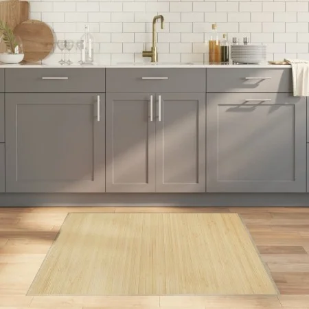 Quadratischer Bambus-Teppich in hellem Naturfarben, 100x100 cm. von vidaXL, Teppiche - Ref: Foro24-376939, Preis: 26,79 €, Ra...
