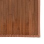 Alfombra rectangular bambú marrón 80x1000 cm